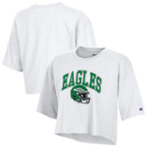 Philadelphia Eagles Champion Women's Boyfriend Cropped T-Shirt - White T-shirts
