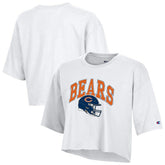 Chicago Bears Champion Women's Boyfriend Cropped T-Shirt - White T-shirts