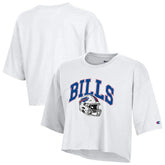 Buffalo Bills Champion Women's Boyfriend Cropped T-Shirt - White T-shirts