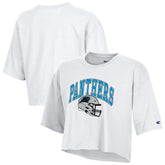 Carolina Panthers Champion Women's Boyfriend Cropped T-Shirt - White T-shirts