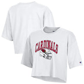 Arizona Cardinals Champion Women's Boyfriend Cropped T-Shirt - White T-shirts