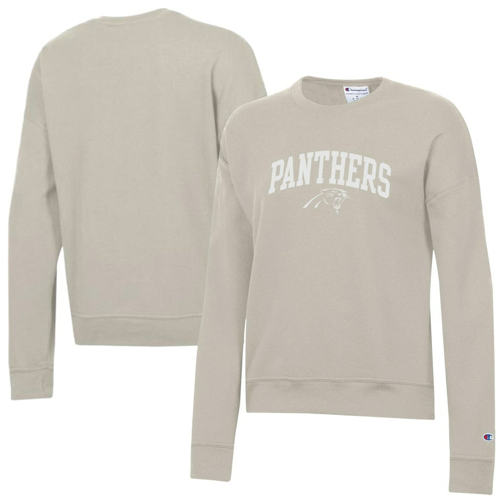 Carolina Panthers Champion Women's Powerblend Cocoa Butter Fleece Sweatshirt - Light Brown Sweatshirts