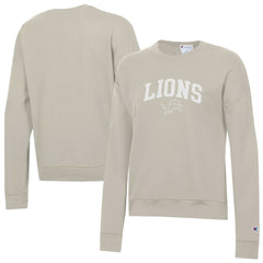 Detroit Lions Champion Women's Powerblend Cocoa Butter Fleece Sweatshirt - Light Brown Sweatshirts