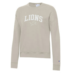 Detroit Lions Champion Women's Powerblend Cocoa Butter Fleece Sweatshirt - Light Brown Sweatshirts