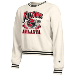 Atlanta Falcons Champion Women's Reverse Weave Fleece Sweatshirt - Cream Sweatshirts