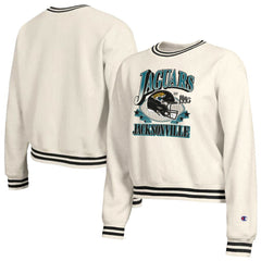 Jacksonville Jaguars Champion Women's Reverse Weave Fleece Sweatshirt - Cream Sweatshirts