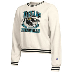 Jacksonville Jaguars Champion Women's Reverse Weave Fleece Sweatshirt - Cream Sweatshirts