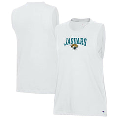 Jacksonville Jaguars Champion Women's Muscle Tank Top - White Tops