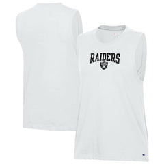 Las Vegas Raiders Champion Women's Muscle Tank Top - White Tops