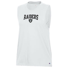 Las Vegas Raiders Champion Women's Muscle Tank Top - White Tops
