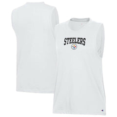 Pittsburgh Steelers Champion Women's Muscle Tank Top - White Tops