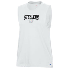 Pittsburgh Steelers Champion Women's Muscle Tank Top - White Tops