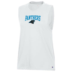 Carolina Panthers Champion Women's Muscle Tank Top - White Tops