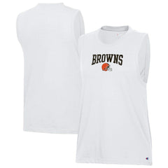 Cleveland Browns Champion Women's Muscle Tank Top - White Tops