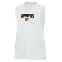Cleveland Browns Champion Women's Muscle Tank Top - White Tops