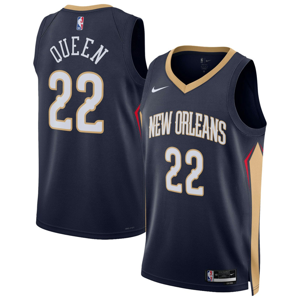 Derik Queen New Orleans Pelicans Unisex Swingman Jersey Icon Edition Navy - Nike