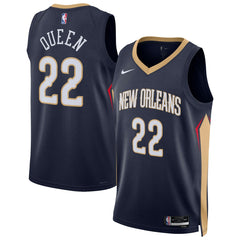 Derik Queen New Orleans Pelicans Unisex Swingman Jersey Icon Edition Navy - Nike