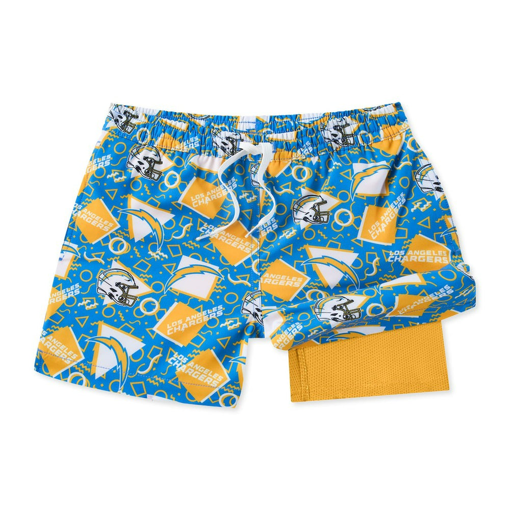 Los Angeles Chargers Chubbies Game Day Fit Classic Lined Swim Trunks - Blue