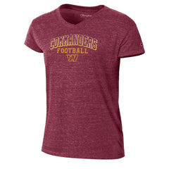 Washington Commanders Champion Women's Triumph Tri-Blend V-Neck T-Shirt - Burgundy T-shirts