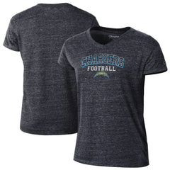 Los Angeles Chargers Champion Women's Triumph Tri-Blend V-Neck T-Shirt - Black T-shirts