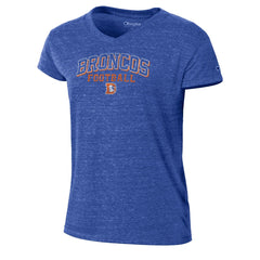Denver Broncos Champion Women's Triumph Tri-Blend V-Neck T-Shirt - Royal T-shirts