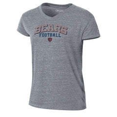Chicago Bears Champion Women's Triumph Tri-Blend V-Neck T-Shirt - Gray T-shirts