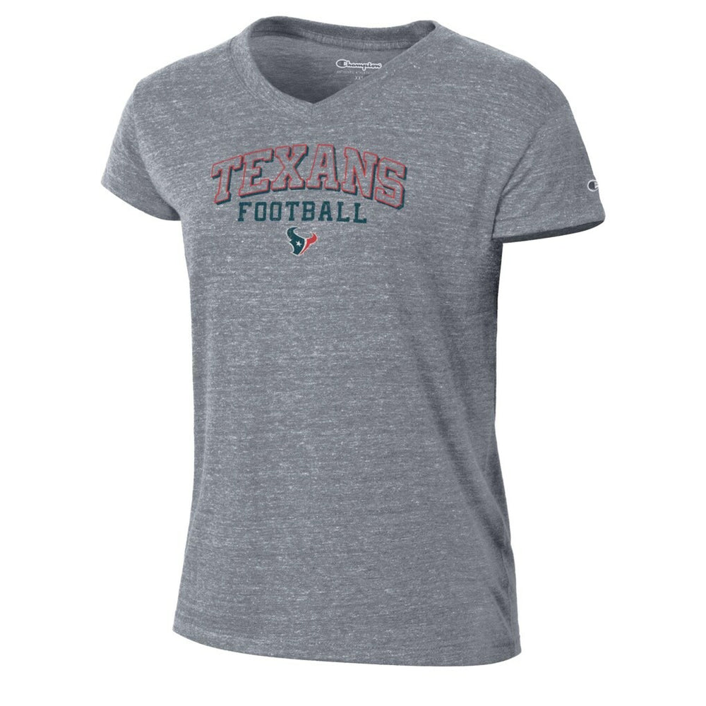 Houston Texans Champion Women's Triumph Tri-Blend V-Neck T-Shirt - Heather Gray T-shirts