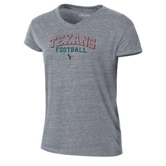 Houston Texans Champion Women's Triumph Tri-Blend V-Neck T-Shirt - Heather Gray T-shirts