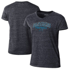Carolina Panthers Champion Women's Triumph Tri-Blend V-Neck T-Shirt - Black T-shirts