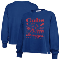 Chicago Cubs '47 Women's Team Collage Sydney Long Sleeve T-Shirt - Royal T-shirts