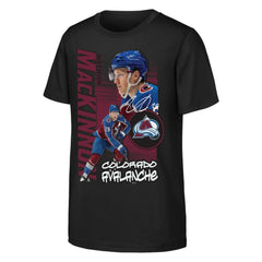 Nathan MacKinnon Colorado Avalanche Outerstuff Youth Playmaker T-Shirt - Black | US 203700973