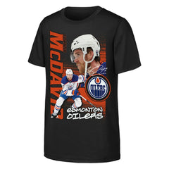 Connor McDavid Edmonton Oilers Outerstuff Youth Playmaker T-Shirt - Black | US 203700977