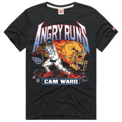 Cameron Ward Tennessee Titans Homage Unisex Angry Runs Player Graphic Tri-Blend T-Shirt - Charcoal T-shirts