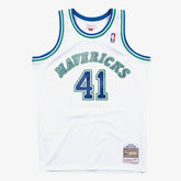 Dirk Nowitzki Dallas Mavericks 1998-99 Hardwood Classics Swingman Jersey White - Mitchell & Ness