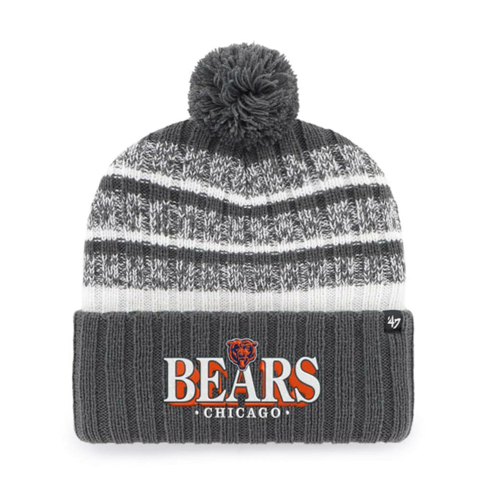 Chicago Bears '47 Tavern Cuffed Knit Hat with Pom - Charcoal Hats