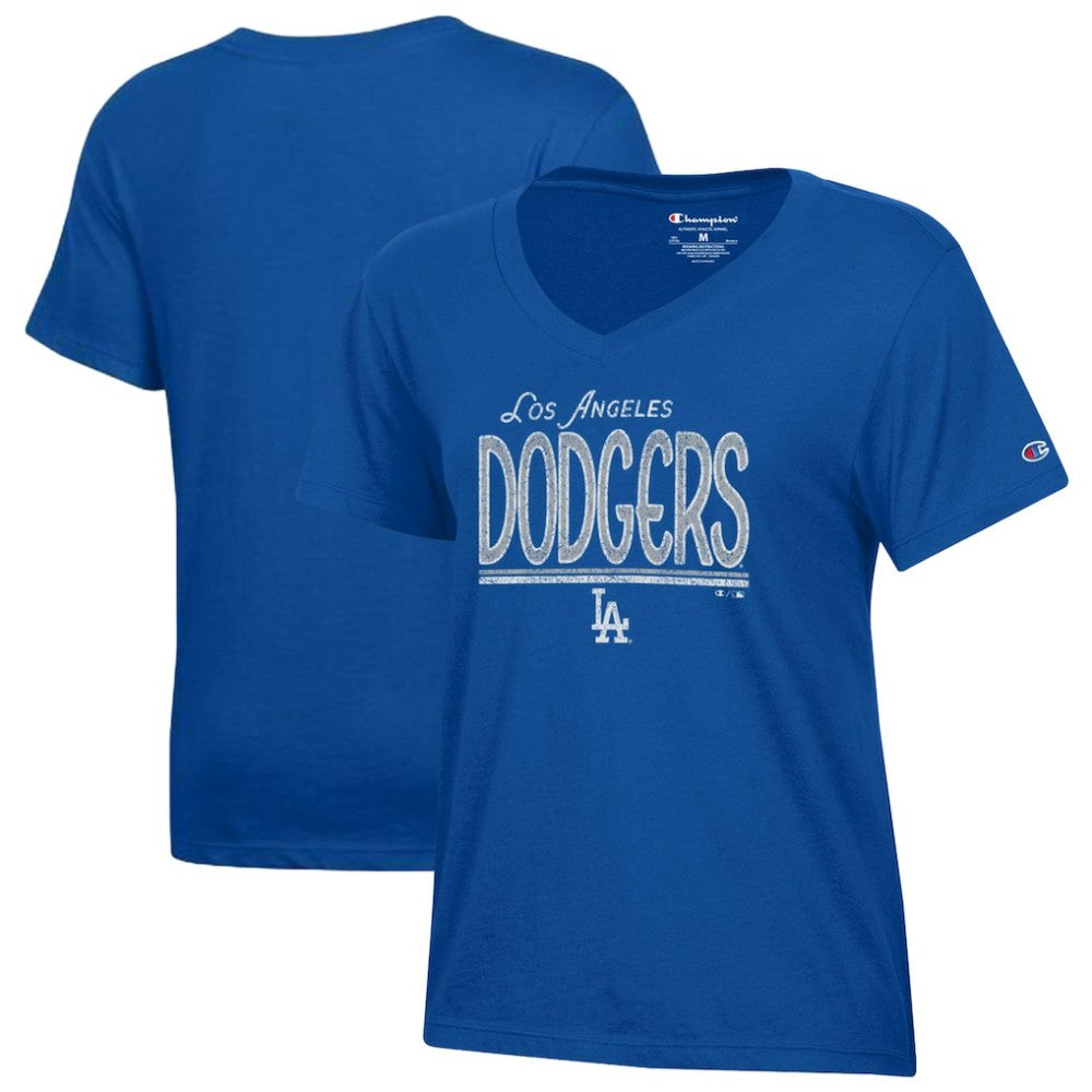 Los Angeles Dodgers Champion Women's Core V-Neck T-Shirt - Royal T-shirts
