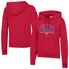 Philadelphia Phillies Champion Women's Vintage Powerblend Hoodie - Red Hoodies