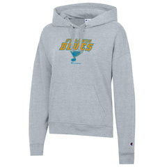 St. Louis Blues Champion Women's Powerblend Fleece Hoodie - Gray | US 203724906