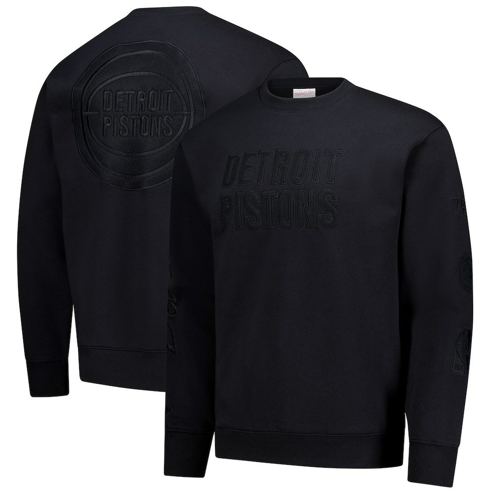 Detroit Pistons Phantom Fleece Sweatshirt Black - Mitchell & Ness outlet