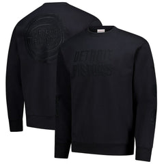 Detroit Pistons Phantom Fleece Sweatshirt Black - Mitchell & Ness outlet