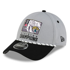 Jacksonville Jaguars New Era 2025 AFC South Division Champions Locker Room Trophy Collection 9FORTY Adjustable Hat - Gray/Black Hats