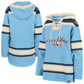 Washington Capitals '47 Women's Superior Lacer Pullover Hoodie - Light Blue | US 203730595
