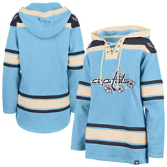 Washington Capitals '47 Women's Superior Lacer Pullover Hoodie - Light Blue | US 203730595