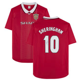Teddy Sheringham Manchester United Autographed 1999 Red UEFA Champions League Home Jersey Icons - Adidas discount