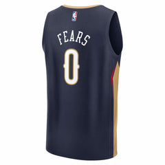 Jeremiah Fears New Orleans Pelicans Fast Break Replica Jersey Navy Icon Edition - Fanatics