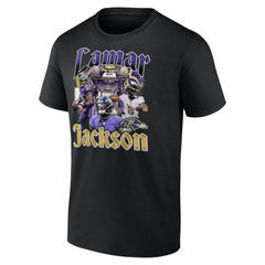 Lamar Jackson Baltimore Ravens Notorious T-Shirt - Black T-shirts