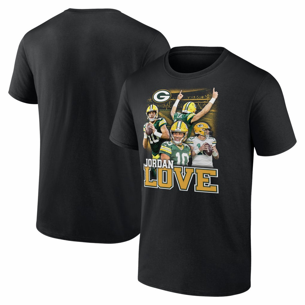 Jordan Love Green Bay Packers Notorious T-Shirt - Black T-shirts