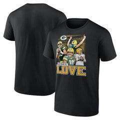 Jordan Love Green Bay Packers Notorious T-Shirt - Black T-shirts