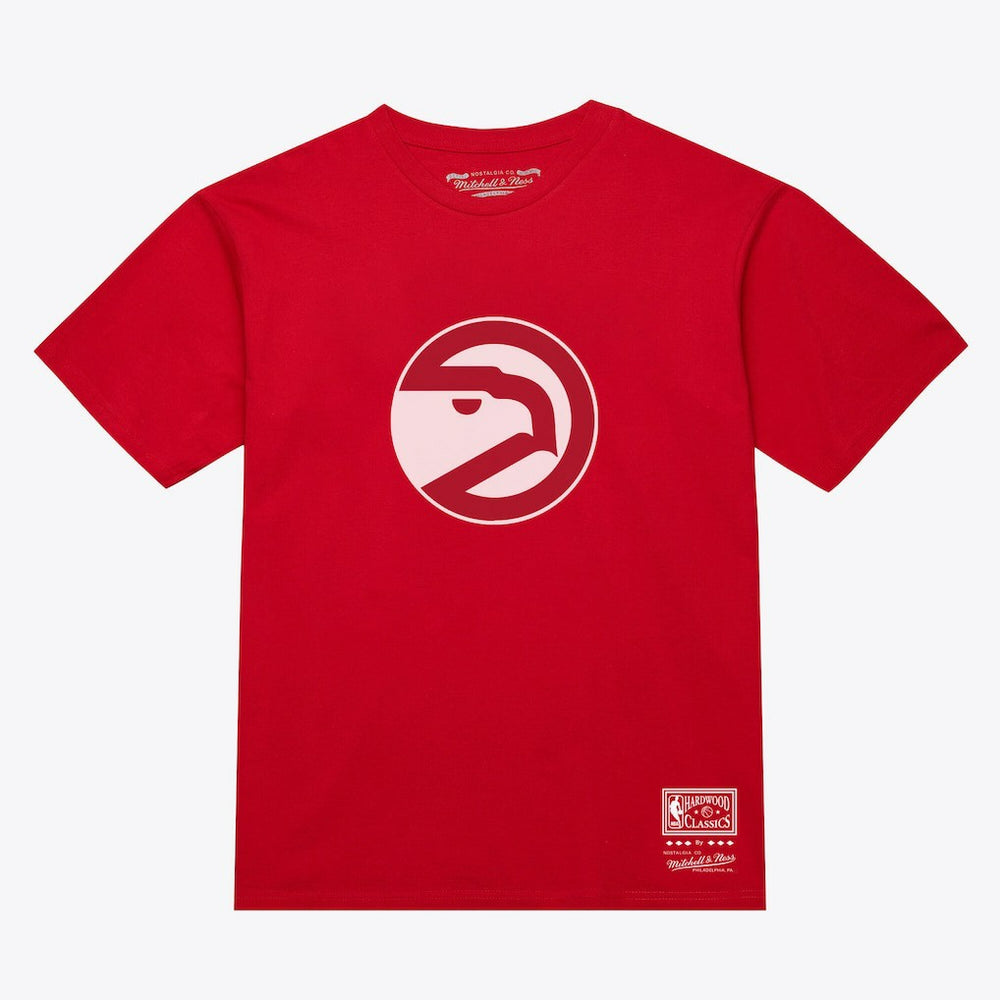 Atlanta Hawks Unisex Hardwood Classics Arch T-Shirt Red - Mitchell & Ness