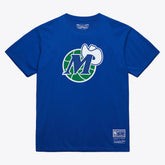 Dallas Mavericks Unisex Hardwood Classics Arch T-Shirt Royal - Mitchell & Ness
